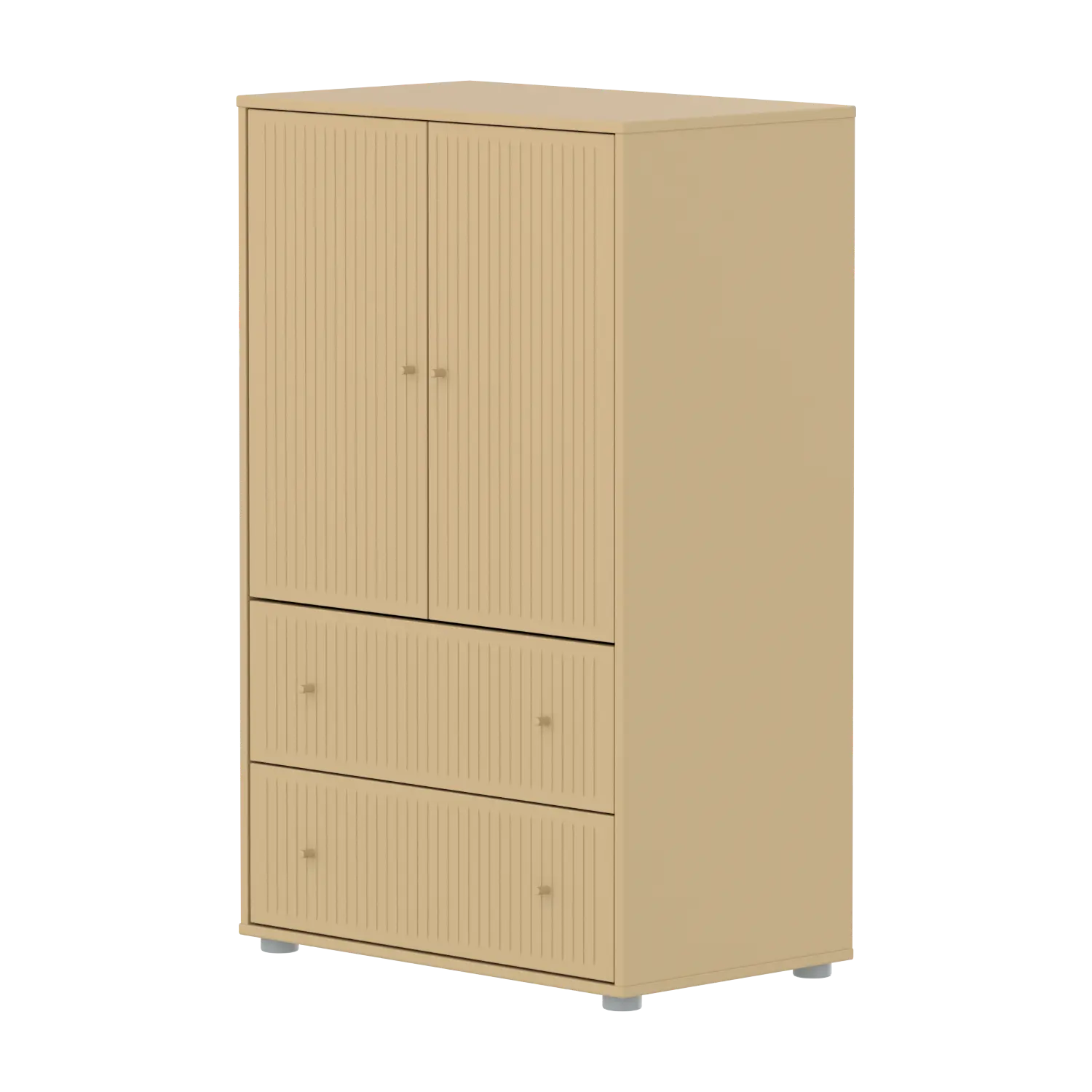 flexa-saga-schrank-2-t-ren-und-2-schubladen-mit-rillen-oat image 1