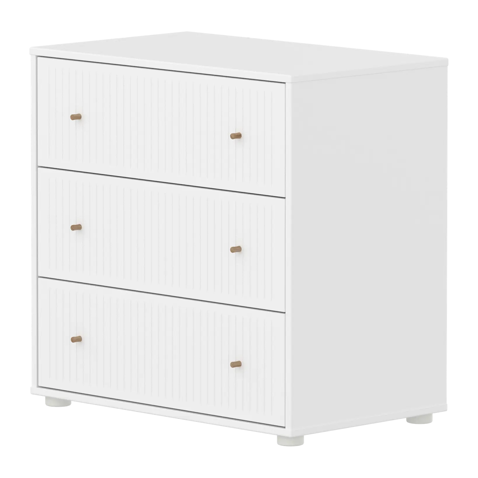 flexa-saga-kommode-3-schubladen-mit-rillen-griffe-in-eiche-wei image 1