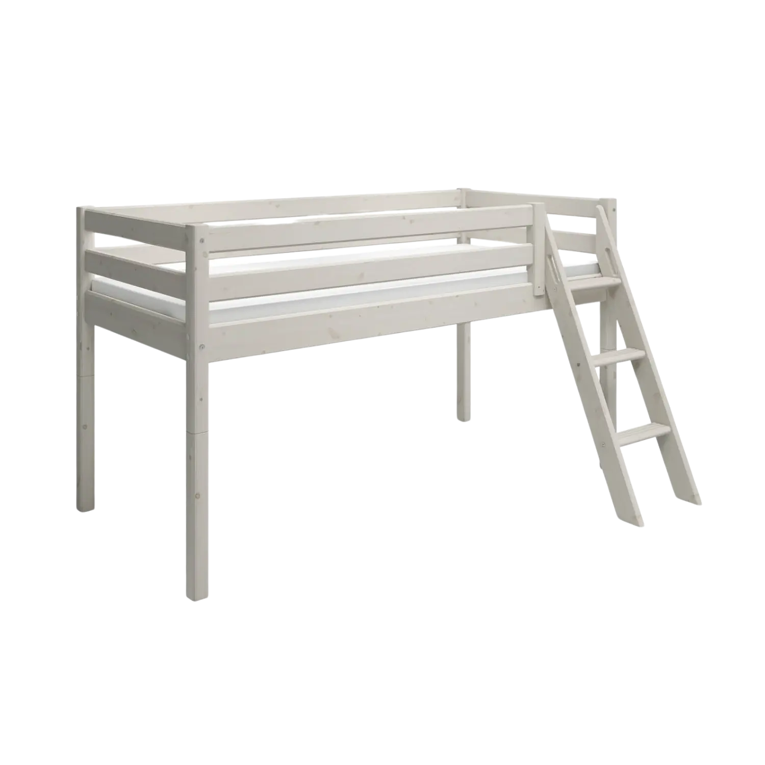 flexa-classic-hochbett-120-cm-90x200-cm-wei-mit-leiter-und-absturzsicherung image 3