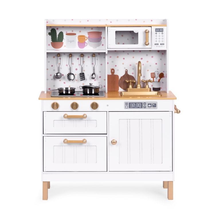 meowbaby-montessori-holzspielk-che-mit-sound-und-led-wei-gold image 2