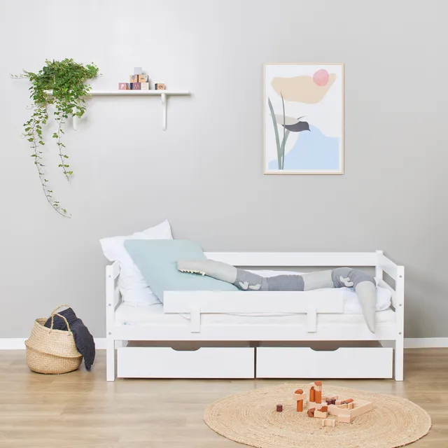 hoppekids-eco-comfort-einzelbett-70x160-inkl-schubladen-und-rausfallschutz image 1
