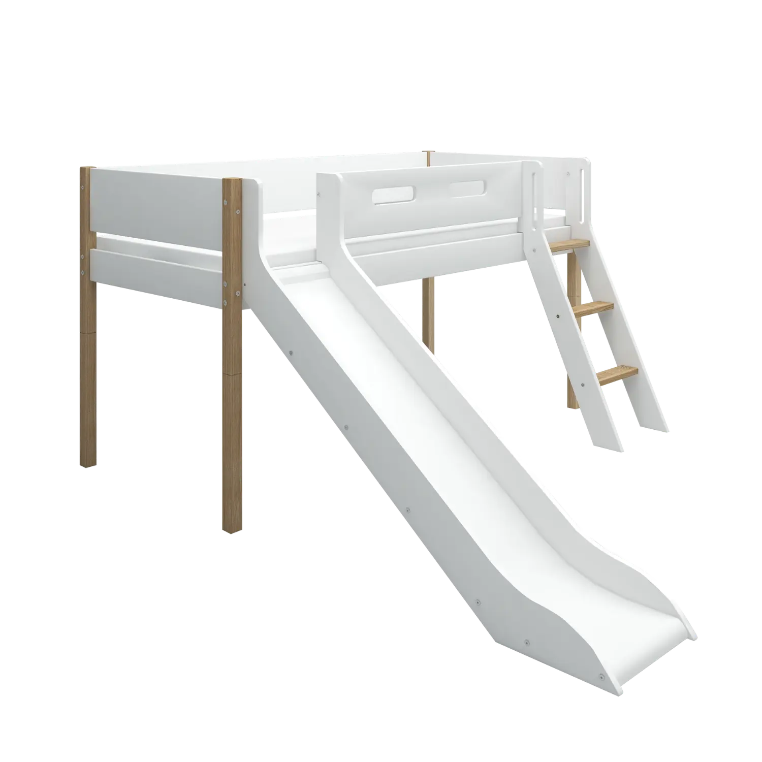 flexa-nor-spielbett-120-cm-90x200-cm-mit-rutsche-und-leiter-wei-eiche image 3