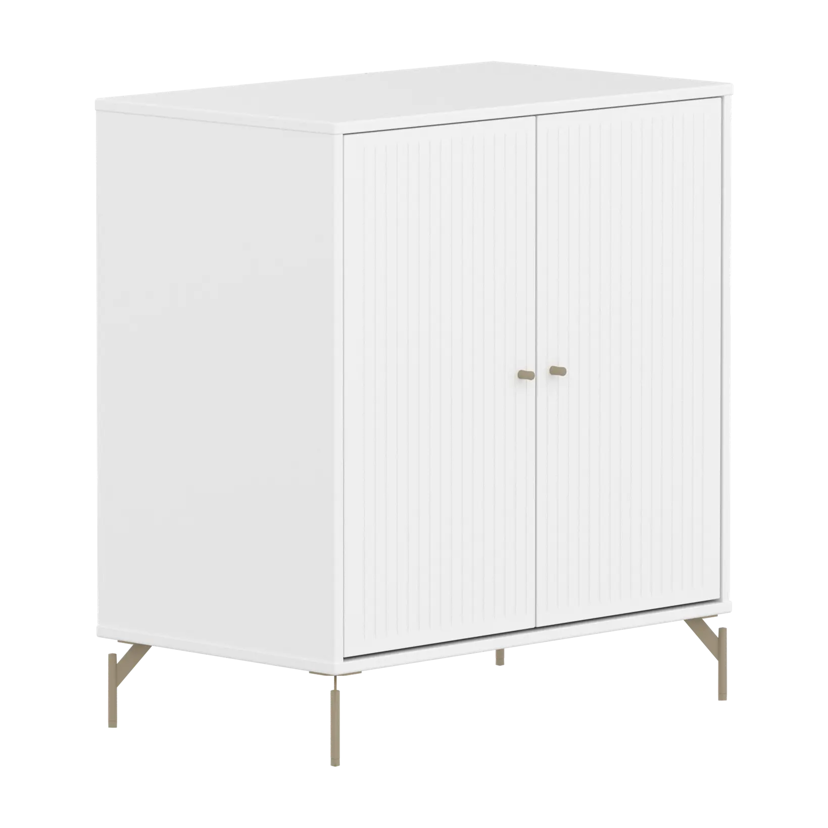 flexa-saga-schrank-2-t-ren-mit-rillen-oat-metallf-e-und-griffe-wei image 3