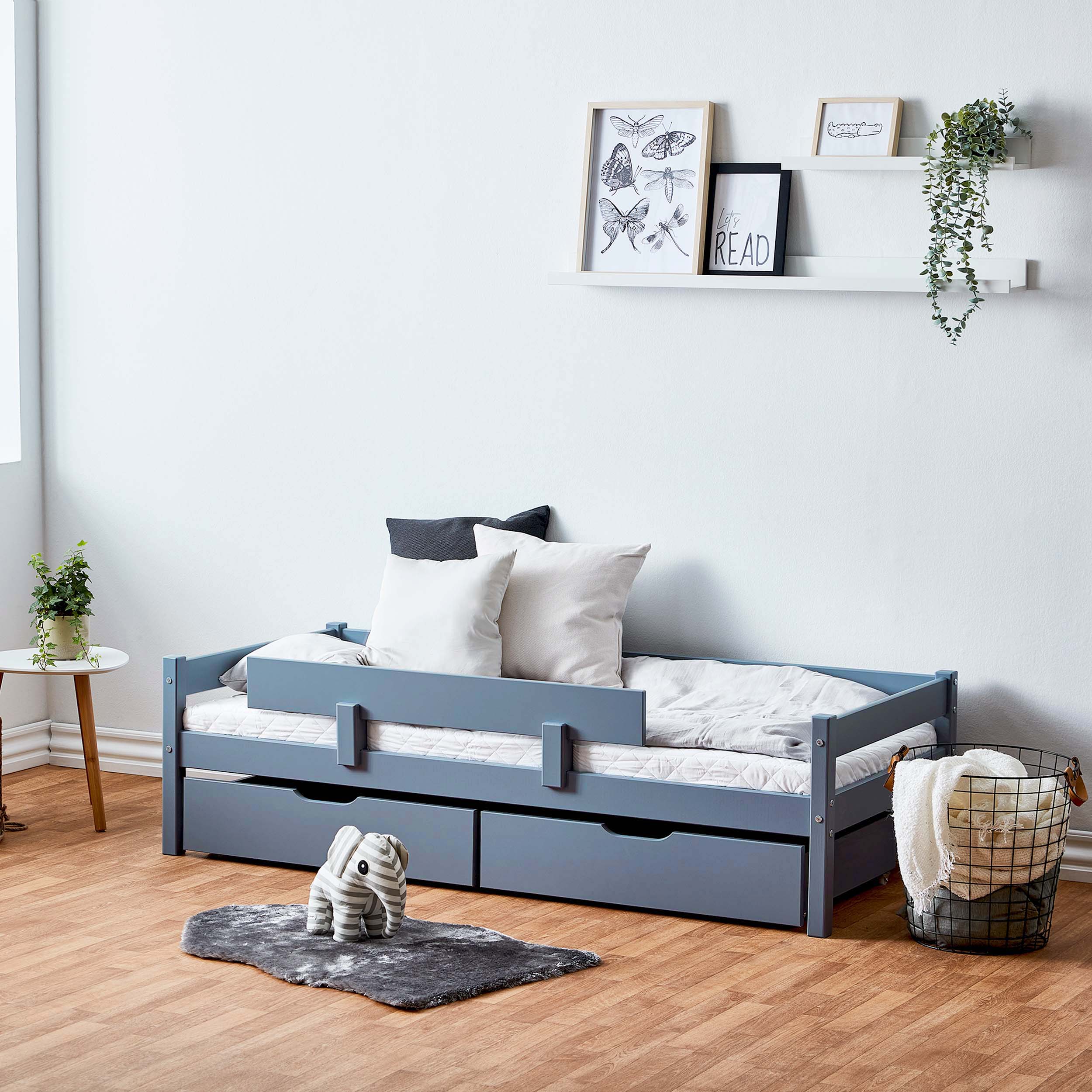 hoppekids-eco-dream-bettpaket-einzelbett-70x160-cm-mit-schubladen-rausfallschutz image 2