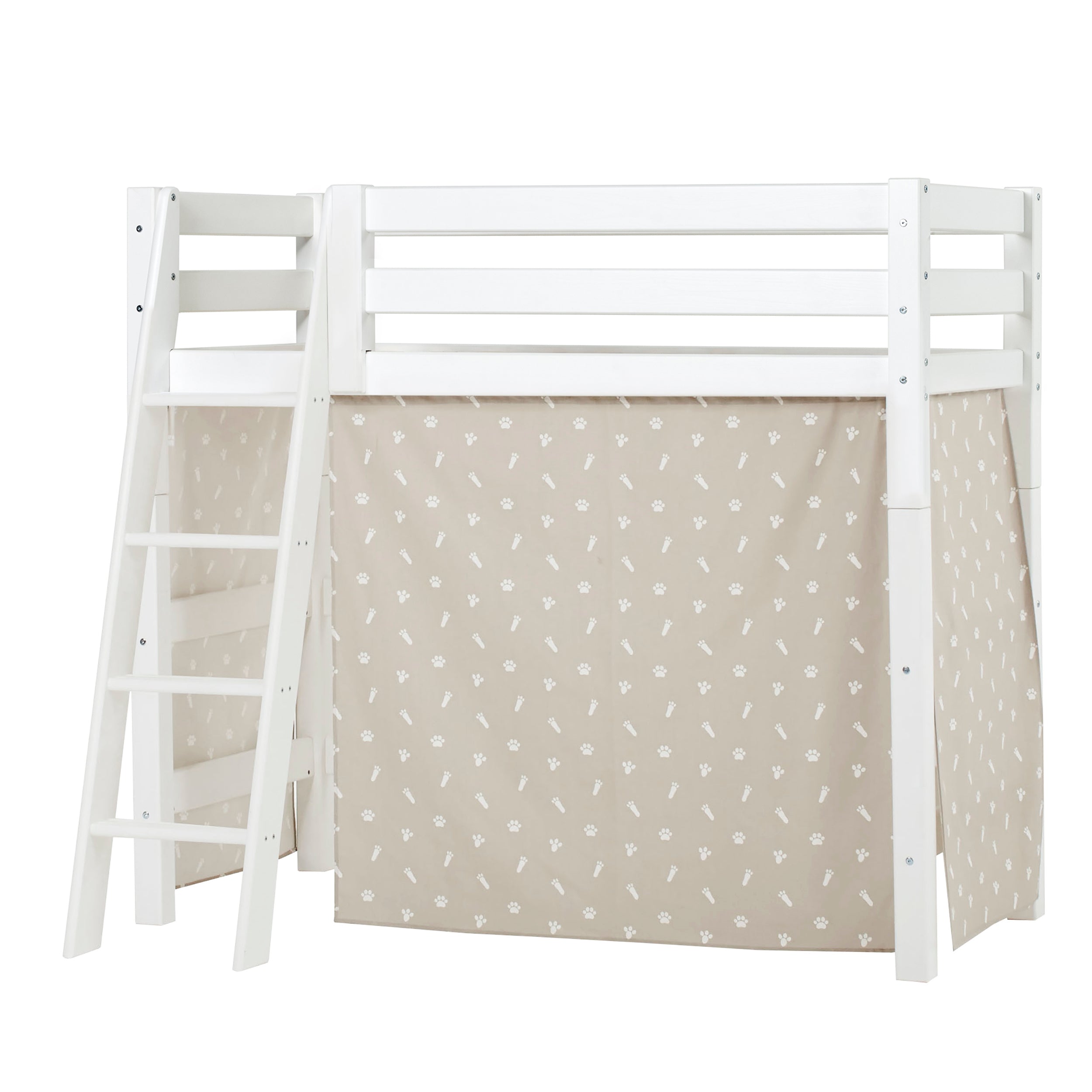 hoppekids-eco-luxury-mittelhohes-bett-mit-pets-silver-cloud-vorhang image 3