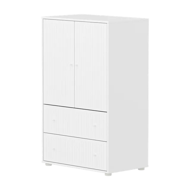 flexa-saga-schrank-2-t-ren-2-schubladen-mit-rillen-wei image 1