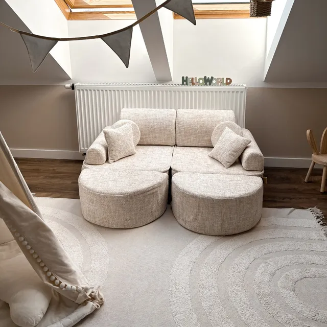meowbaby-spielsofa-mini-max-tangle-cozy-chenille-edition-120x60x50-cm image 1