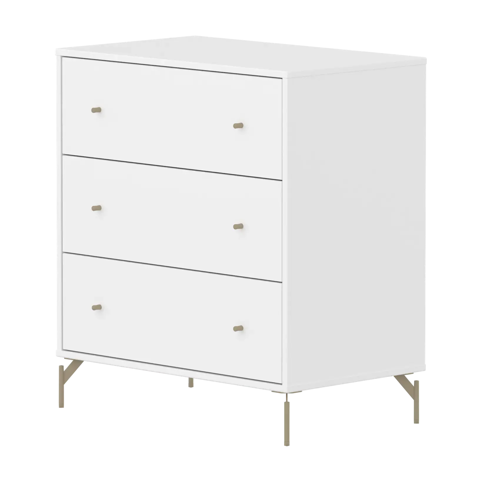 flexa-saga-kommode-3-schubladen-oat-metallf-e-und-griffe-wei image 1