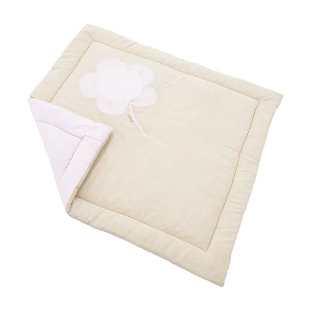 hoppekids-fairytale-flower-spielteppich-laufstall-100x100-cm-hellrosa-sand image 1