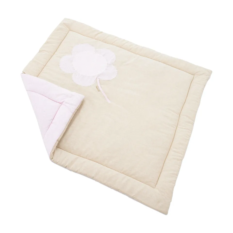 hoppekids-fairytale-flower-spielteppich-laufstall-100x100-cm-hellrosa-sand image 1