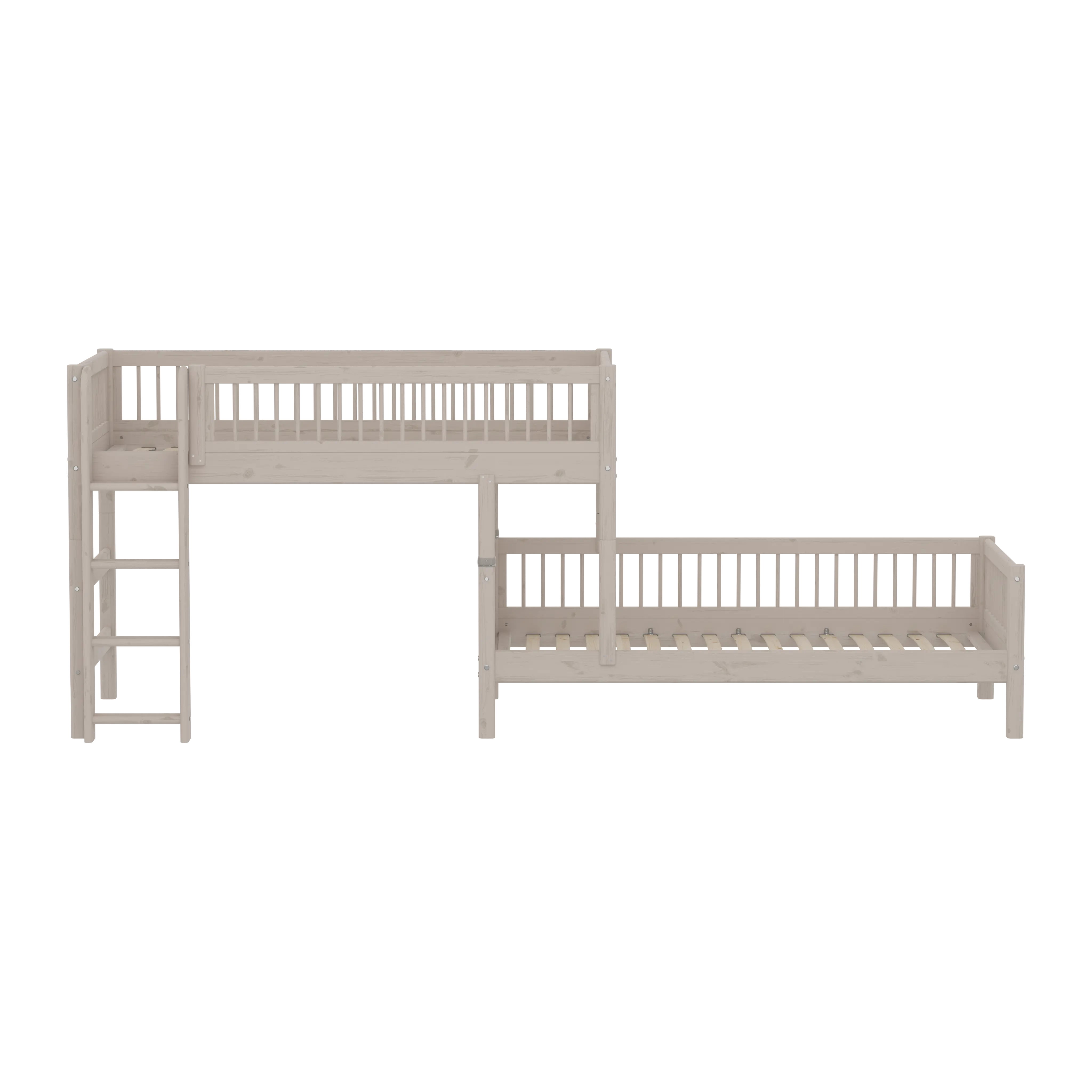 flexa-classic-etagenbett-143-cm-90x200-cm-grau-mit-leiter-und-absturzsicherung image 4