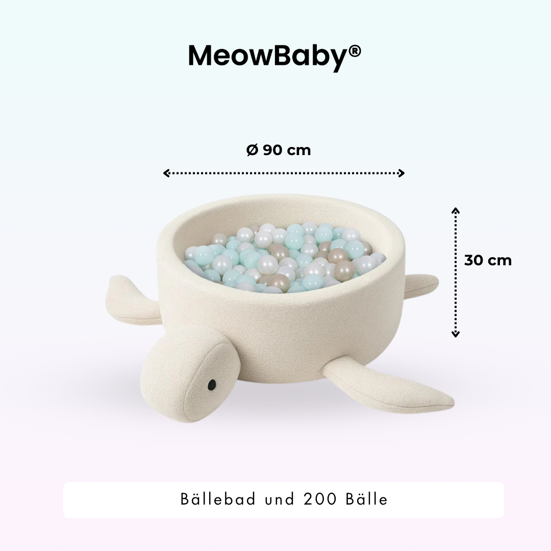 meowbaby-b-llebad-schildkr-te-shelly-boucl-mit-200-b-llen image 5