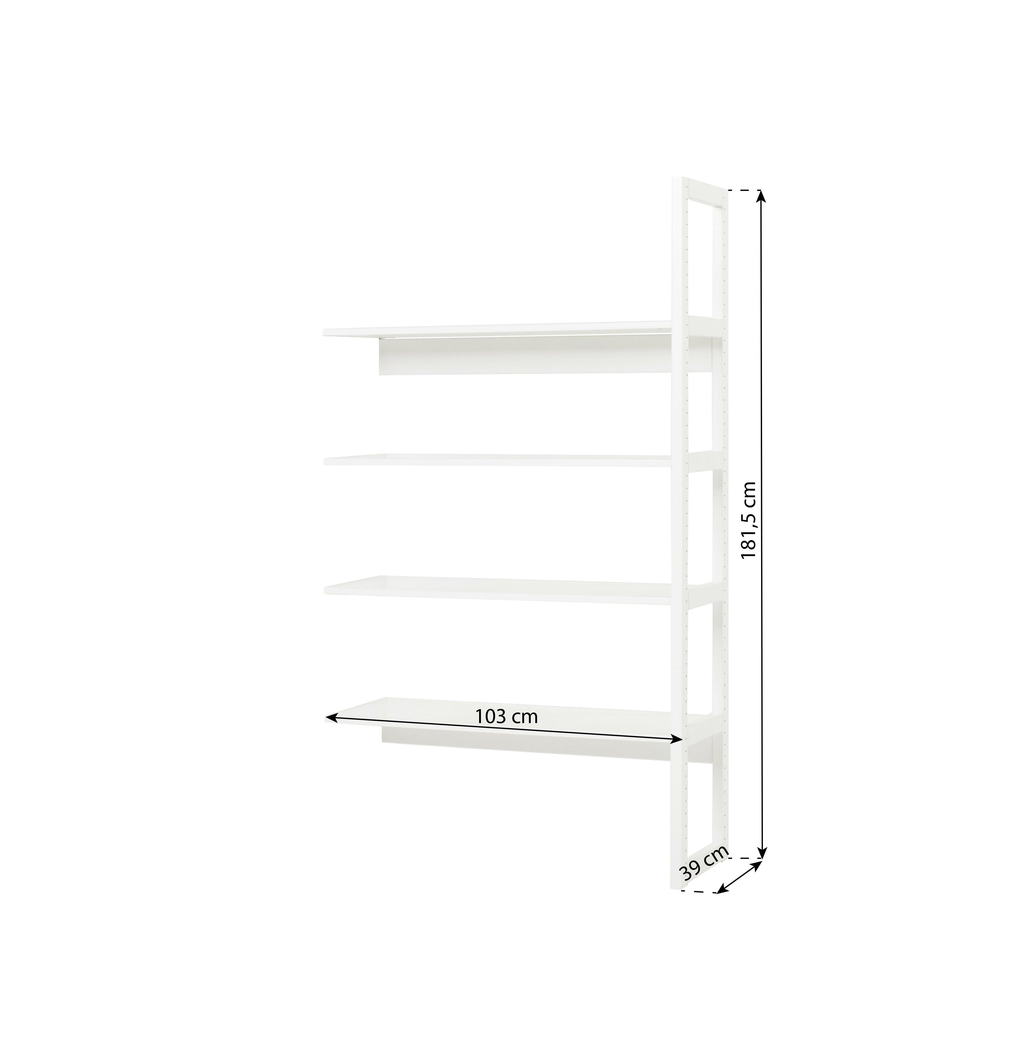 hoppekids-storey-halbe-sektion-mit-4-regalen-80-cm-wei image 8