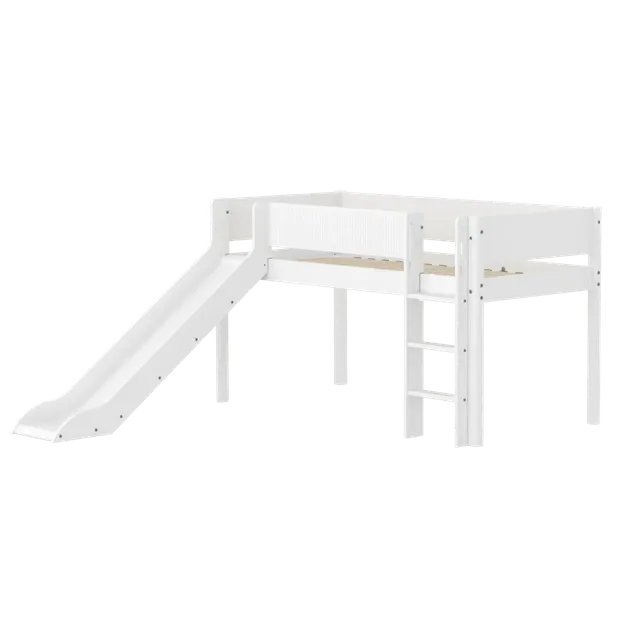 flexa-white-spielbett-120-cm-mit-rutsche-leiter-und-absturzsicherung-90x200-cm-w-2 image 1