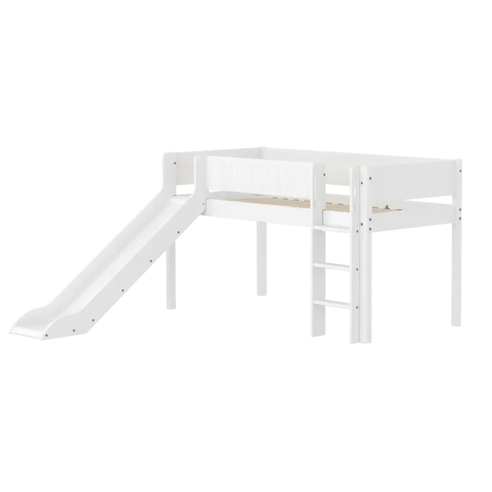 flexa-white-spielbett-120-cm-mit-rutsche-leiter-und-absturzsicherung-90x200-cm-w-2 image 1
