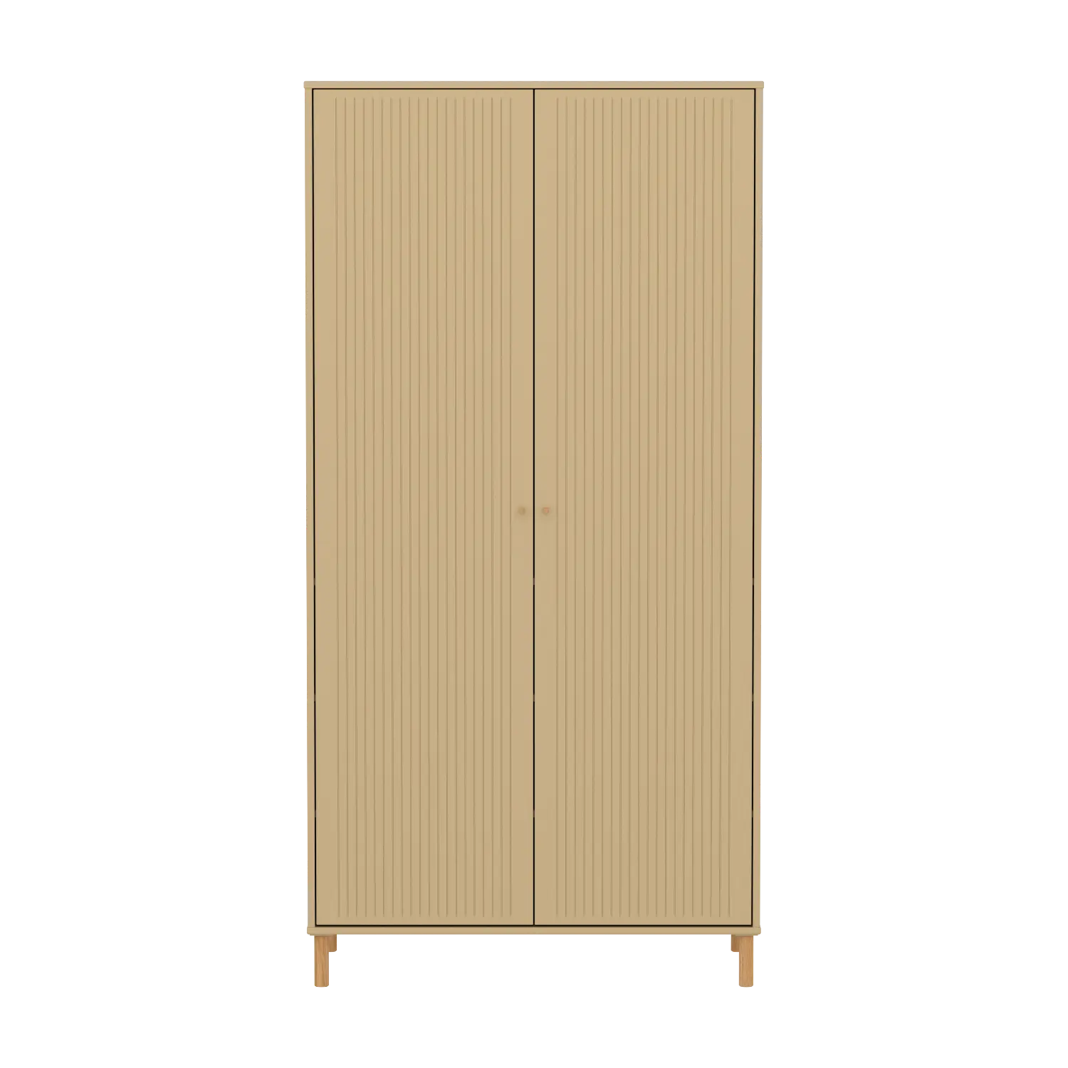 flexa-saga-kleiderschrank-2-t-ren-mit-rillen-eichenf-e-und-griffe-oat image 2