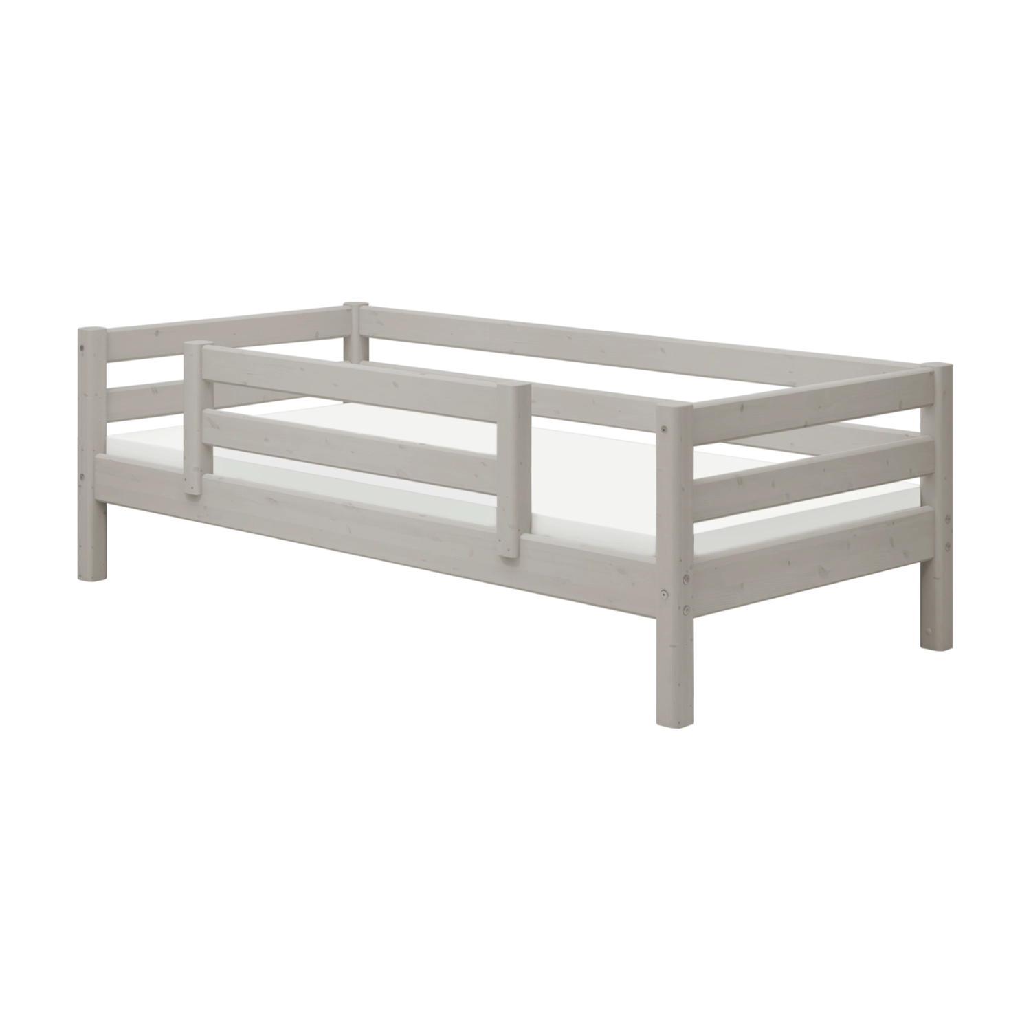 flexa-classic-einzelbett-mit-absturzsicherung-90x200-cm-grau image 1