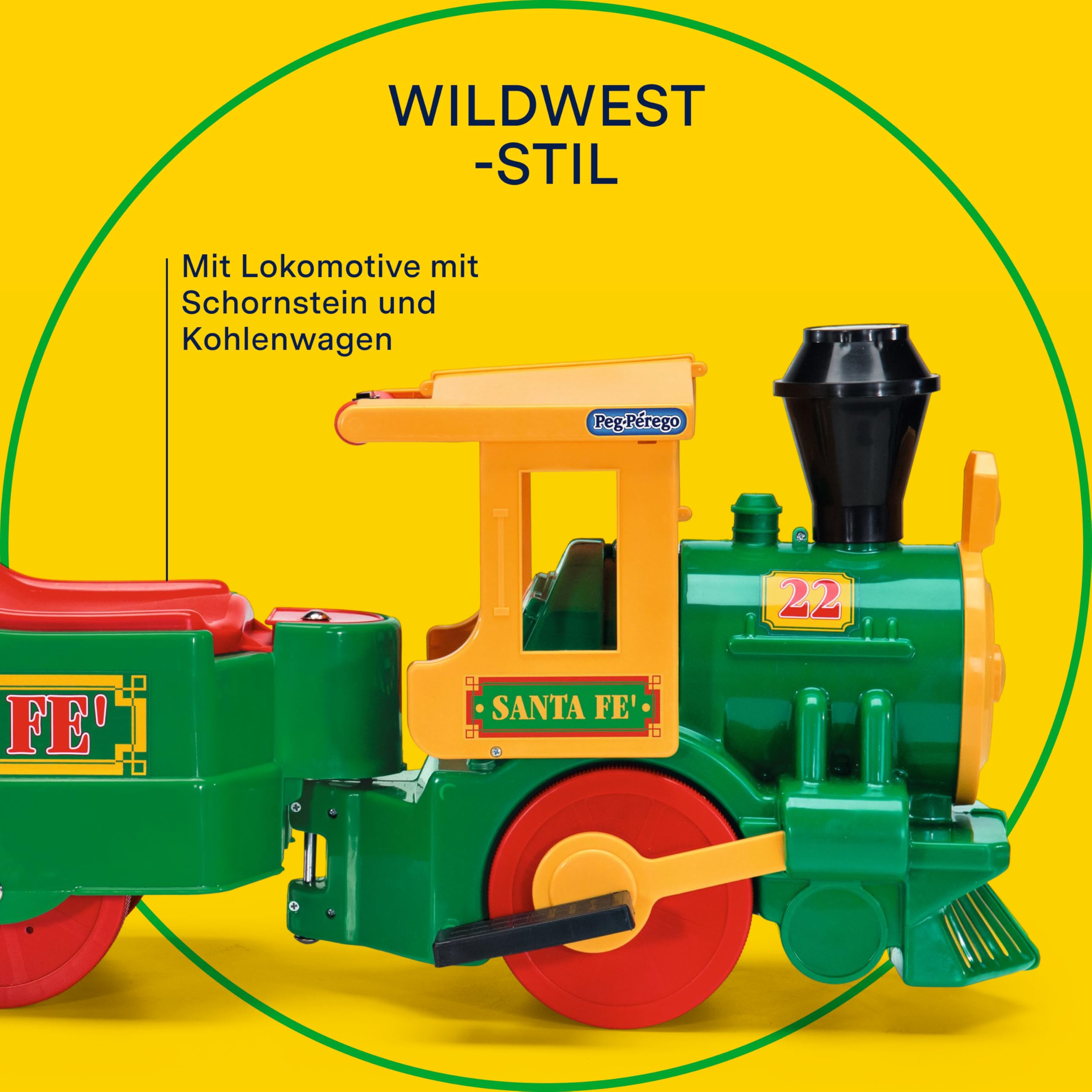 peg-perego-santa-f-train-elektrischer-aufsitz-zug-mit-12-kurvenschienen image 3