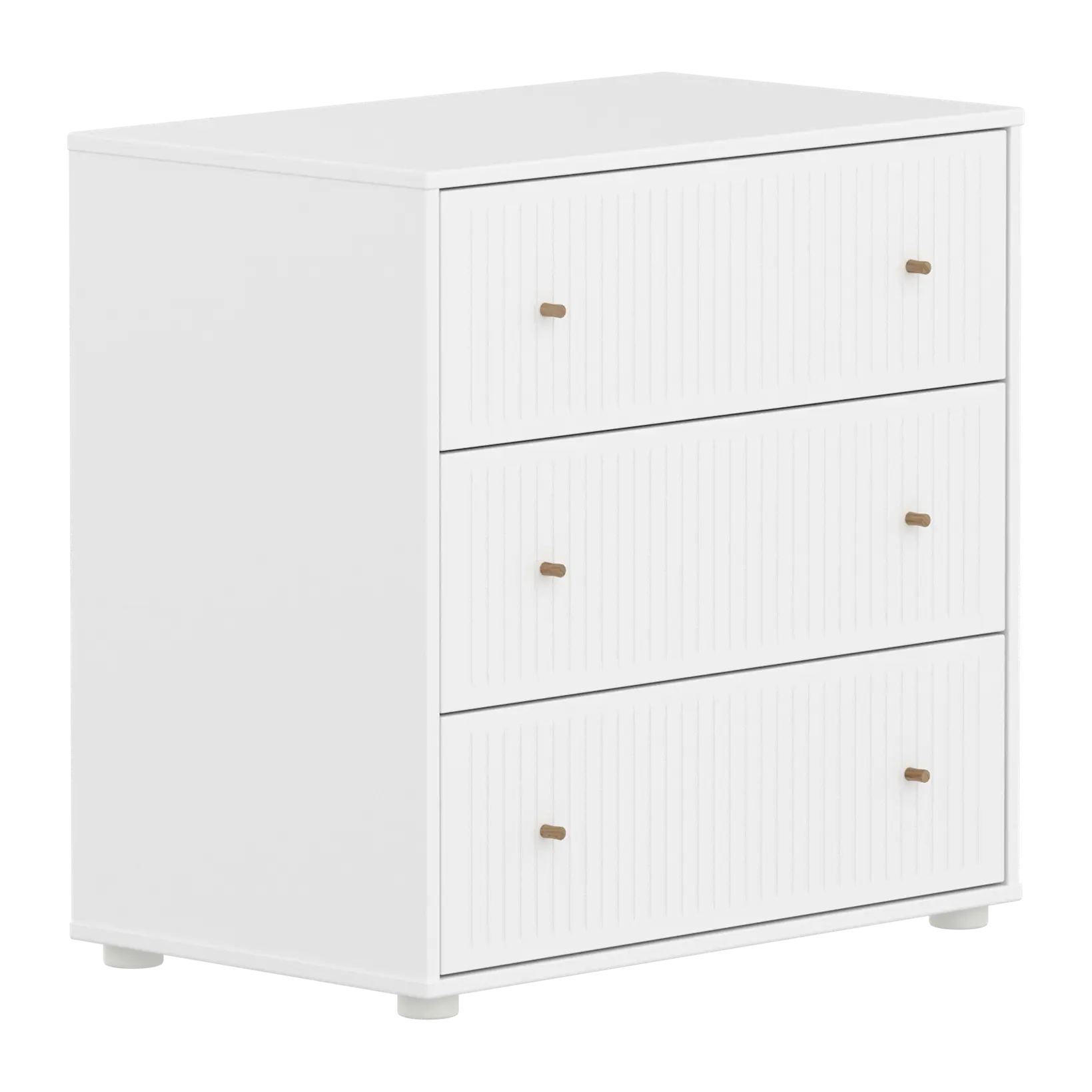 flexa-saga-kommode-3-schubladen-mit-rillen-griffe-in-eiche-wei image 3