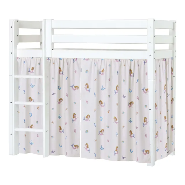 hoppekids-eco-luxury-mittelhohes-bett-mit-mermaid-bettvorhang image 1