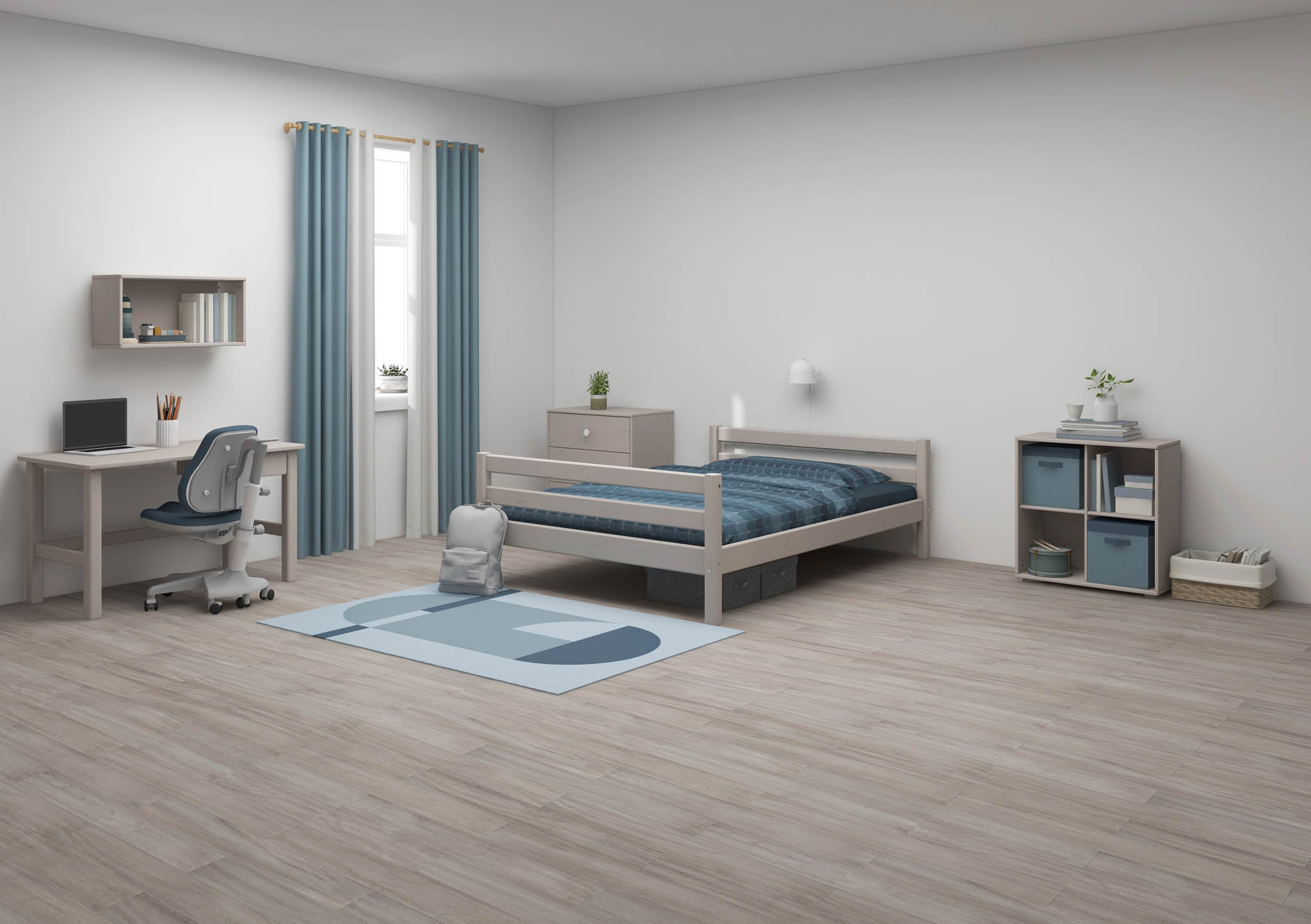 flexa-classic-einzelbett-140x200-cm-grau-mit-lattenrost image 3