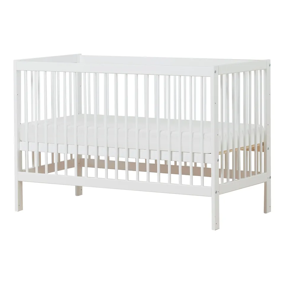 hoppekids-ida-marie-babybett-60-x-120-cm-mit-leinenmatratze image 1