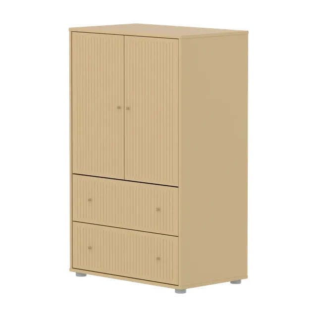 flexa-saga-schrank-2-t-ren-und-2-schubladen-mit-rillen-oat image 1