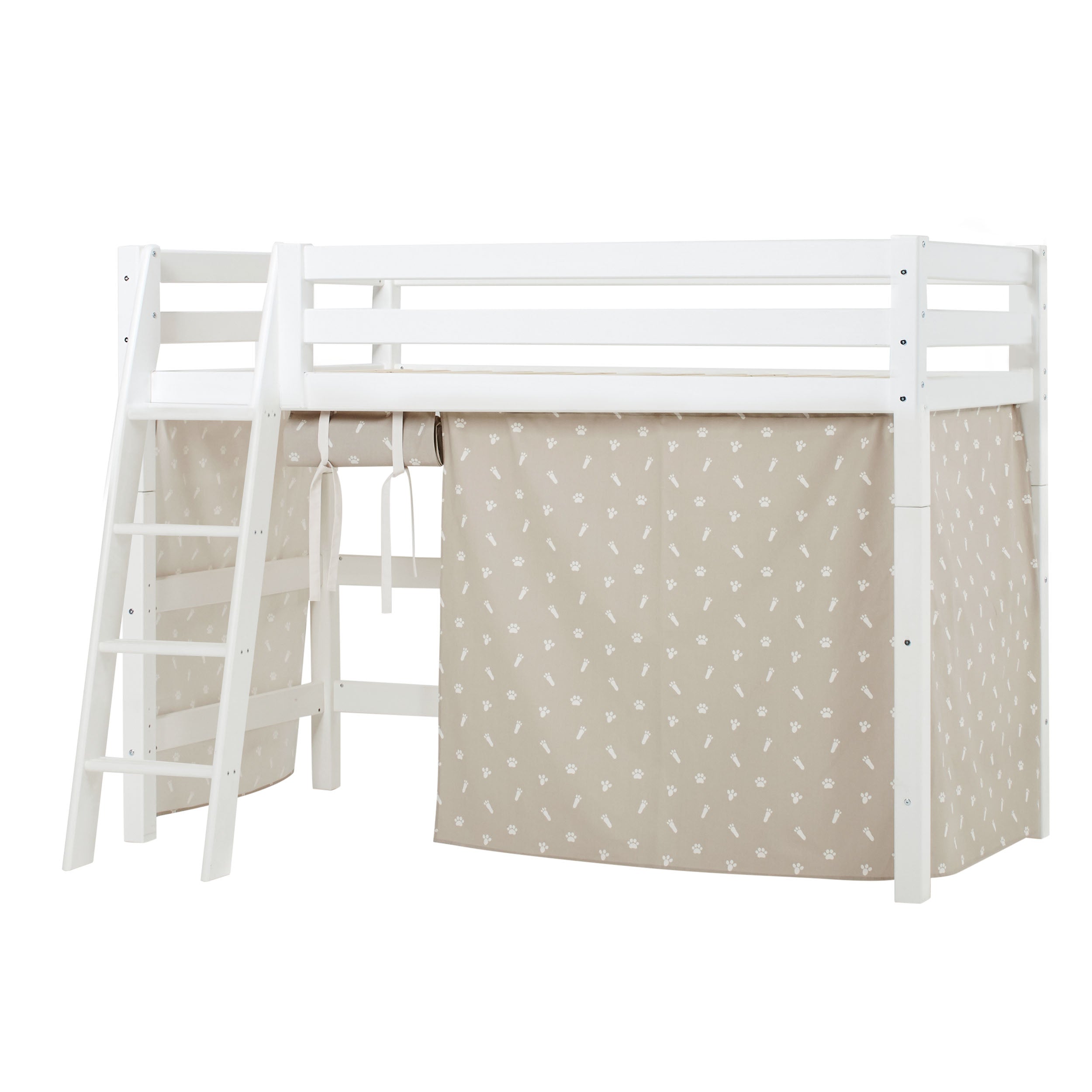 hoppekids-eco-luxury-mittelhohes-bett-mit-pets-silver-cloud-vorhang image 8
